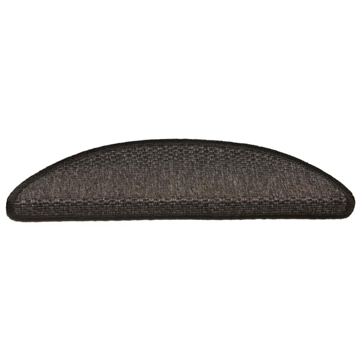 VIDAXL Tapis d'escalier autocollants 30 pcs 56x17x3 cm anthracite