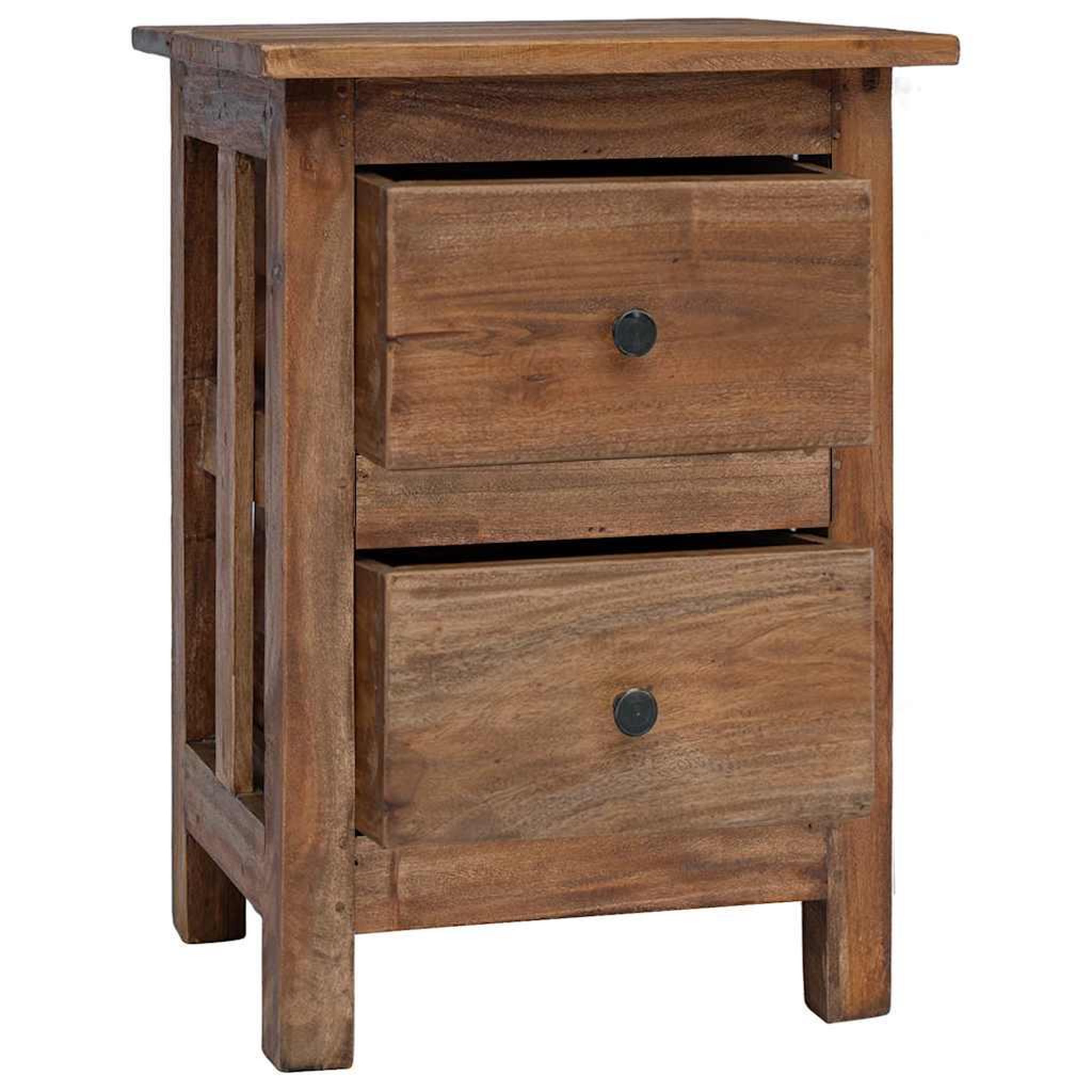 Voir la diapositive 4 : VIDAXL Table de chevet bois massif d'acajou 40x30x51 cm