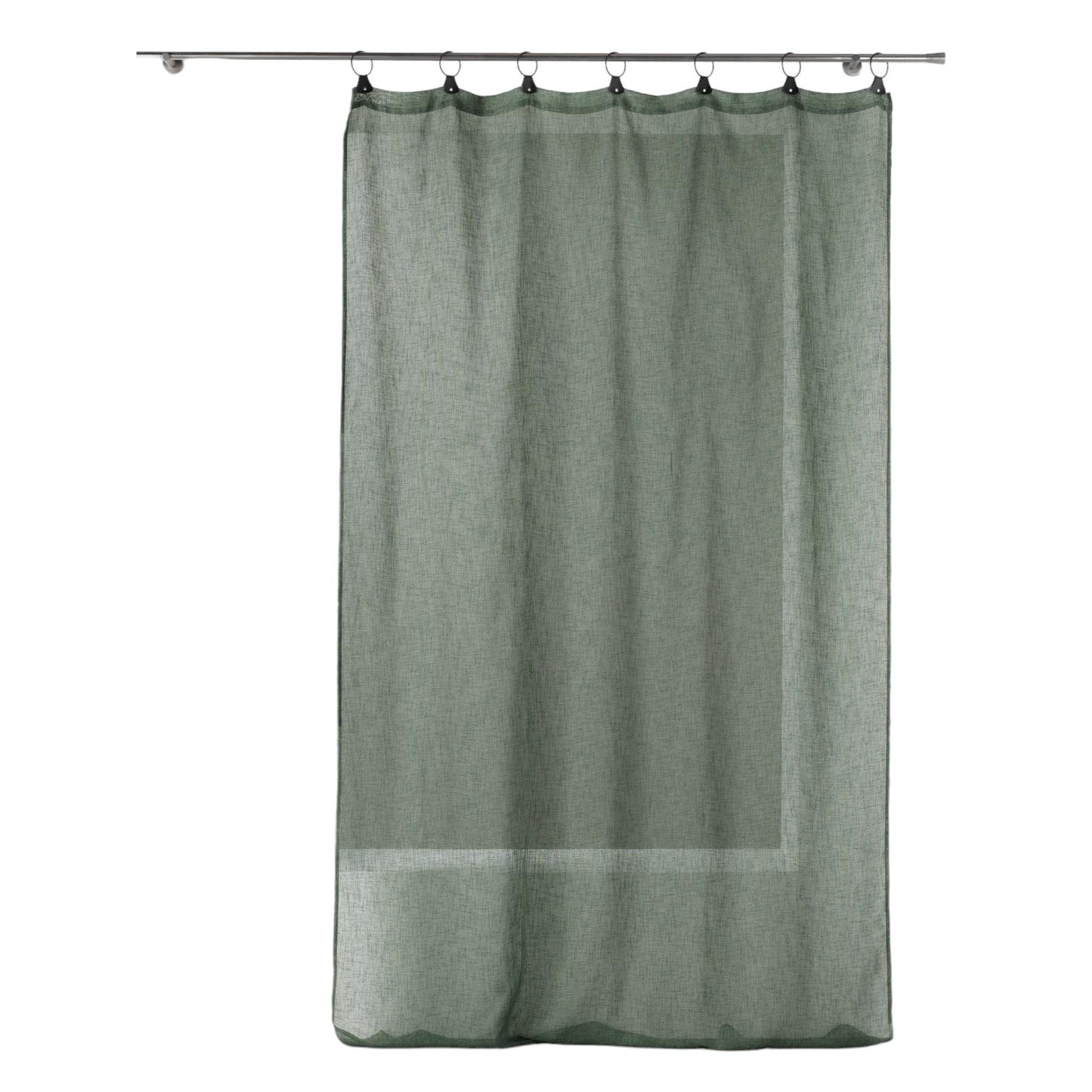 Eden Panneau a anneaux voile tisse linke. Coloris disponibles : Gris, Vert, Rose, Bleu