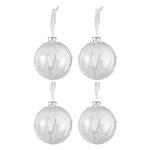 Paris Prix Lot de 4 Boules de Noël  Sucre  10cm Transparent