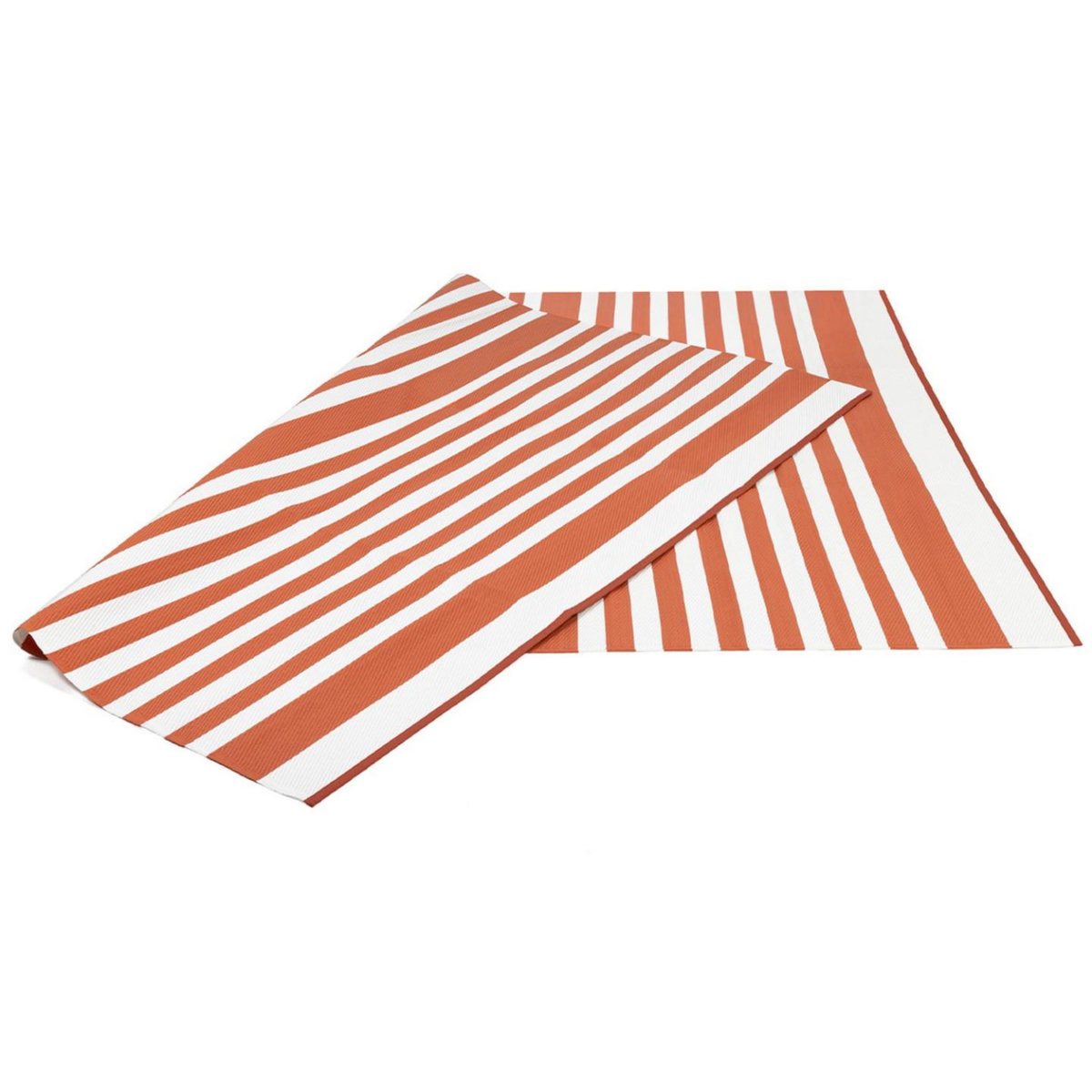ID MARKET Tapis extérieur RAYURES terracotta 270 x 370 CM