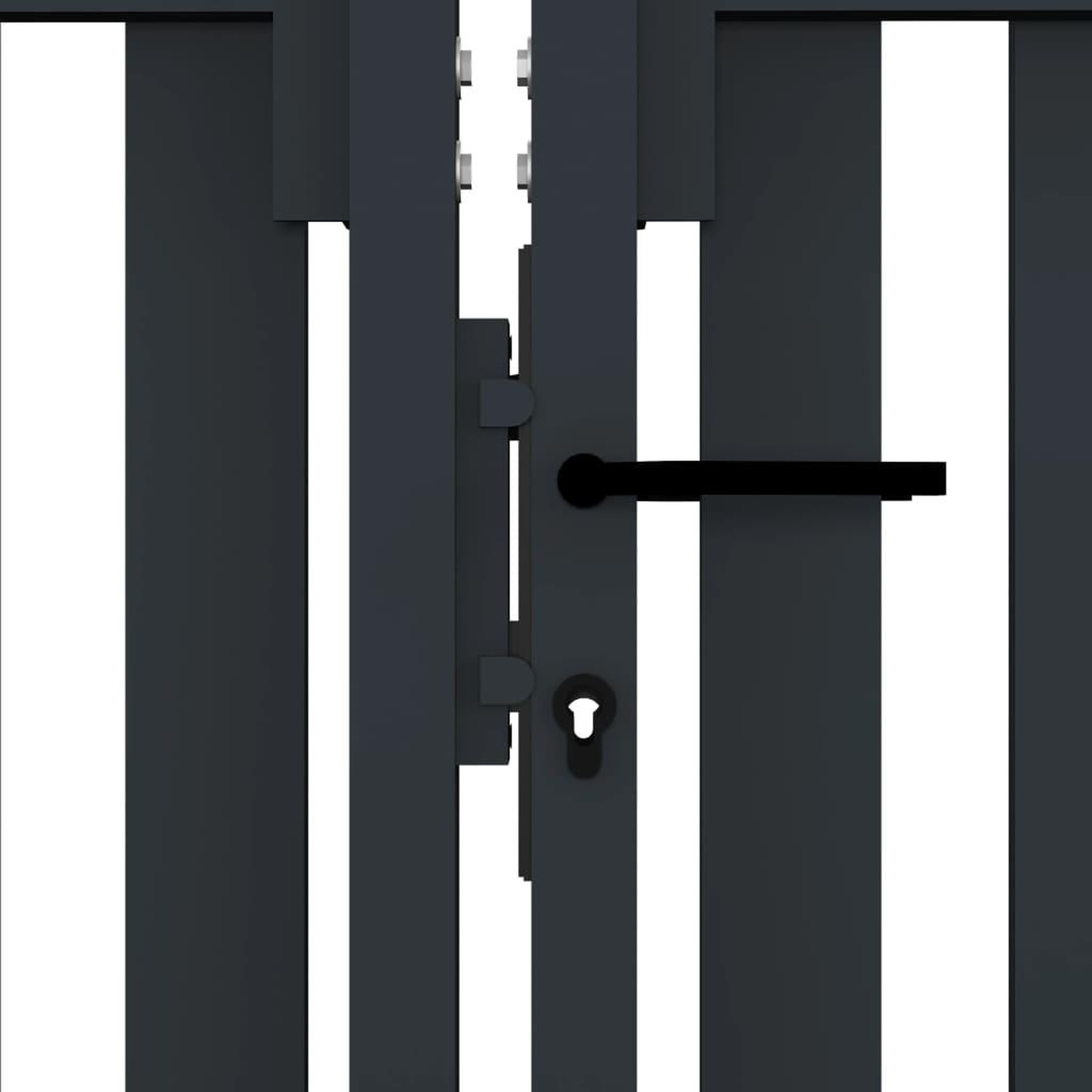 Voir la diapositive 4 : VIDAXL Portail de cloture a double porte Acier 306x220 cm Anthracite