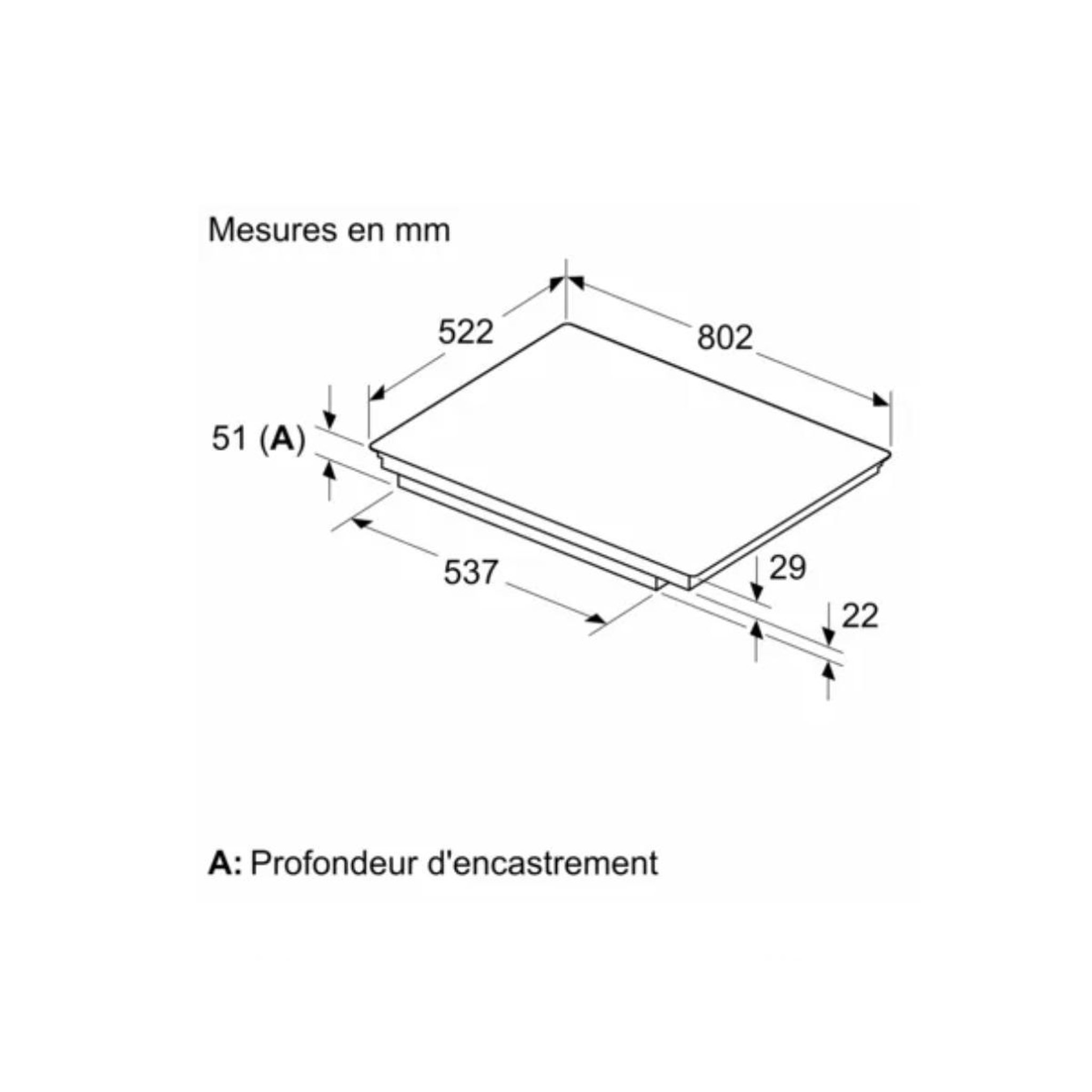 Voir la diapositive 4 : BOSCH Table de cuisson induction 80cm 4 feux 7400kw noir - pvs831hc1h