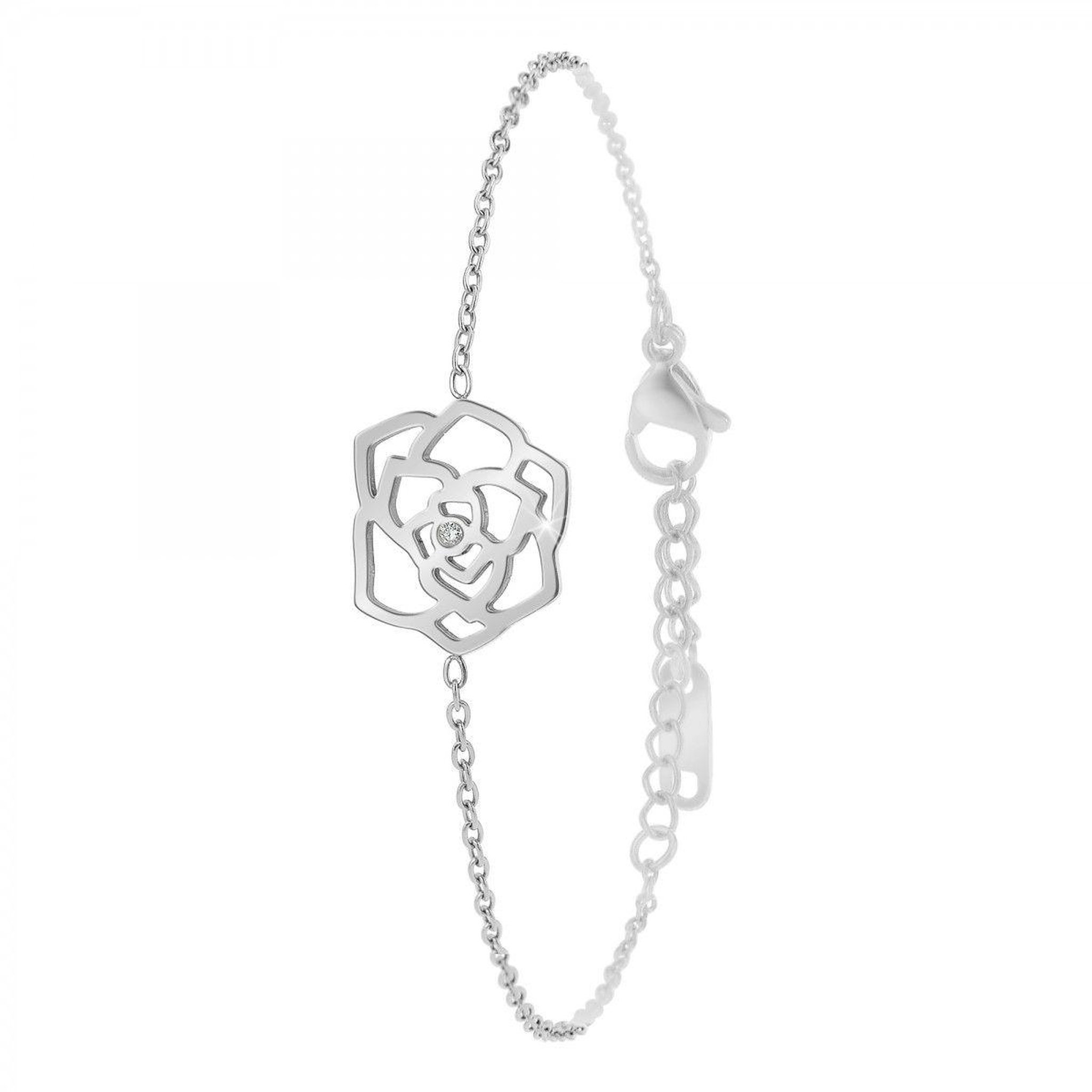 SC CRYSTAL Bracelet fleur par SC Crystal orné d'un véritable diamant blanc