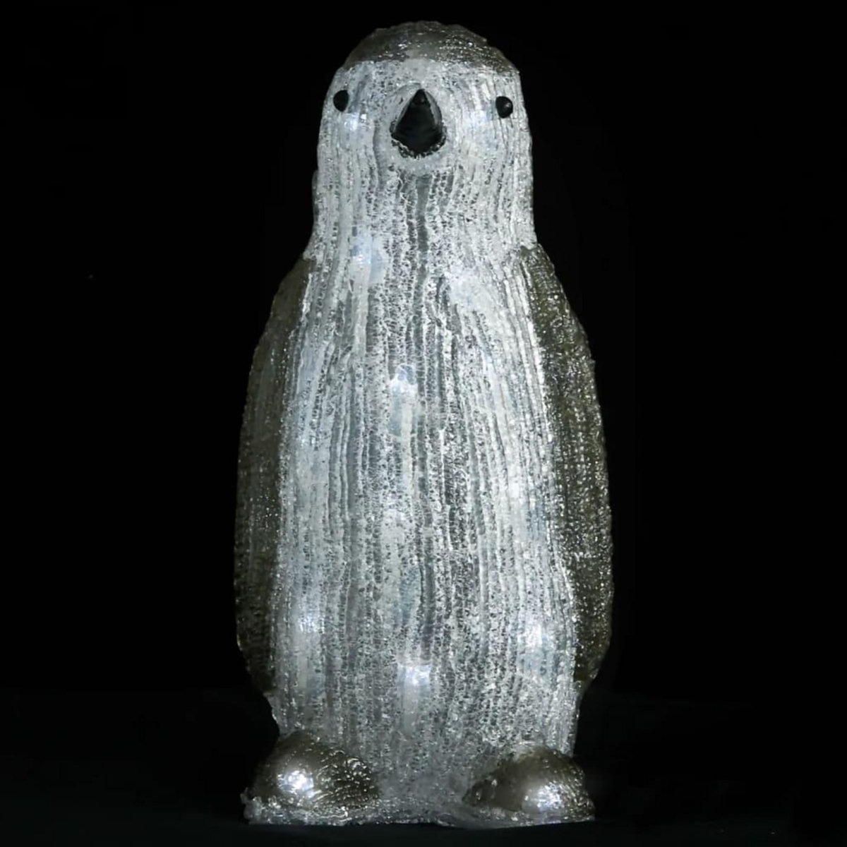 VIDAXL Silhouette de pingouin de Noël LED Acrylique 30 cm