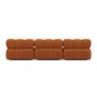 Voir la diapositive 6 : LISA DESIGN Ruby - canapé droit modulable 3 places en velours texturé