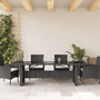 Voir la diapositive 3 : VIDAXL Table de jardin dessus en verre noir 240x90x75cm resine tressee