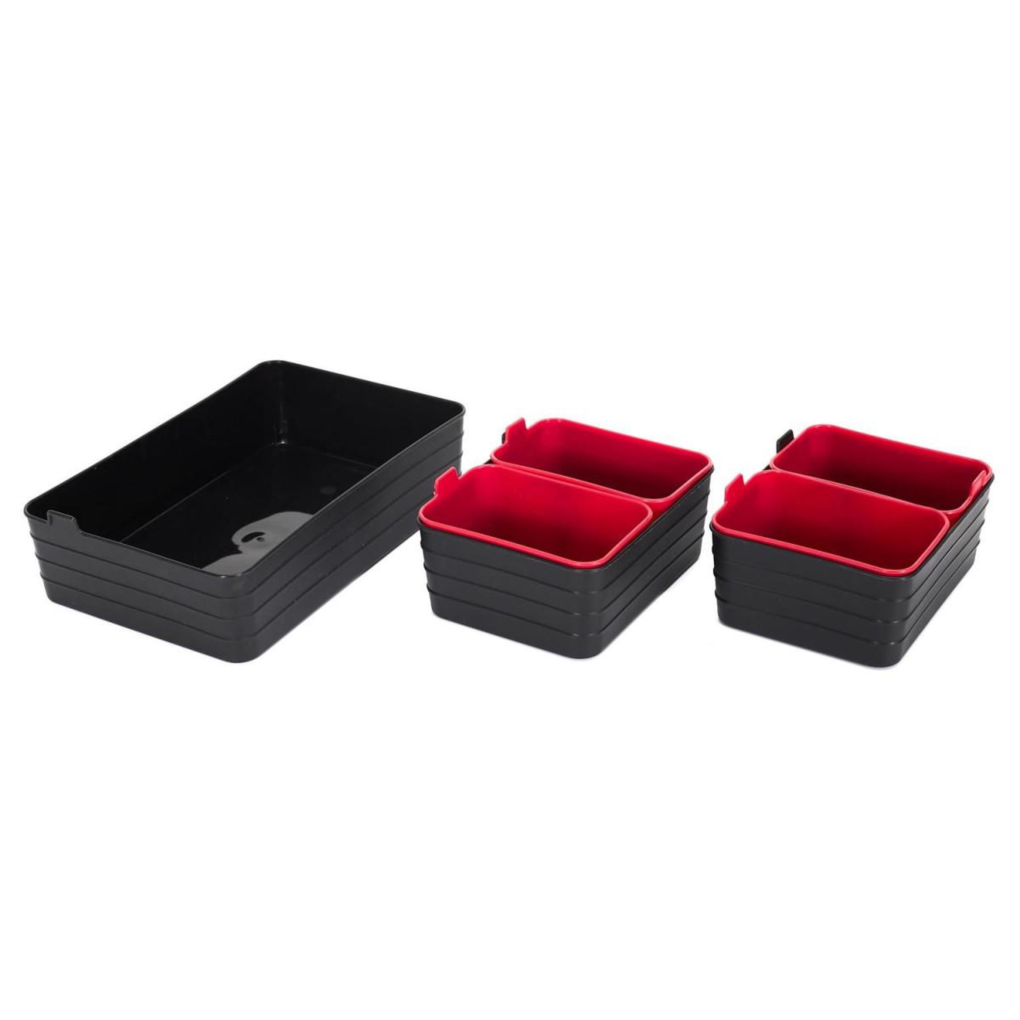 Je cherche une idee Lot de 7 boîtes de rangement  souple  26cm noir