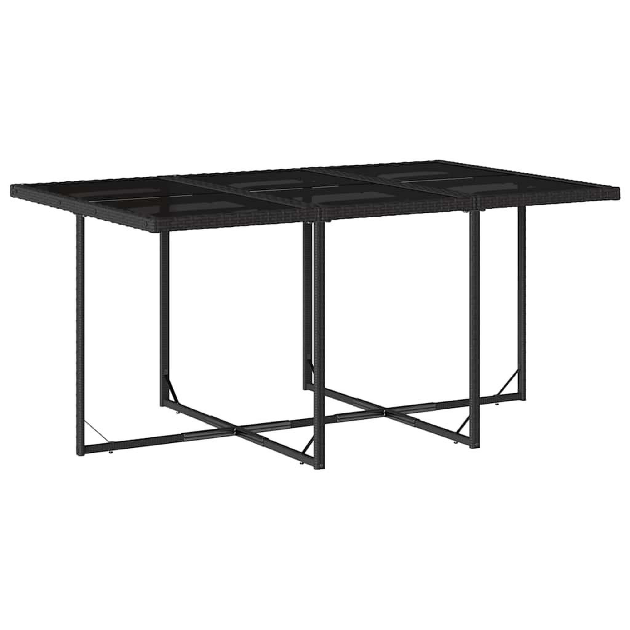 Voir la diapositive 3 : VIDAXL Ensemble a manger de jardin 11 pcs coussins noir resine tressee