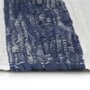 VIDAXL Tapis chindi tisse a la main Coton 120x170 cm Bleu et blanc