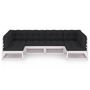 Voir la diapositive 3 : VIDAXL Salon de jardin avec coussins 6 pcs blanc bois de pin massif