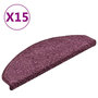 Voir la diapositive 2 : VIDAXL Tapis de marches d'escalier 15 pcs Violet fonce 65x21x4 cm