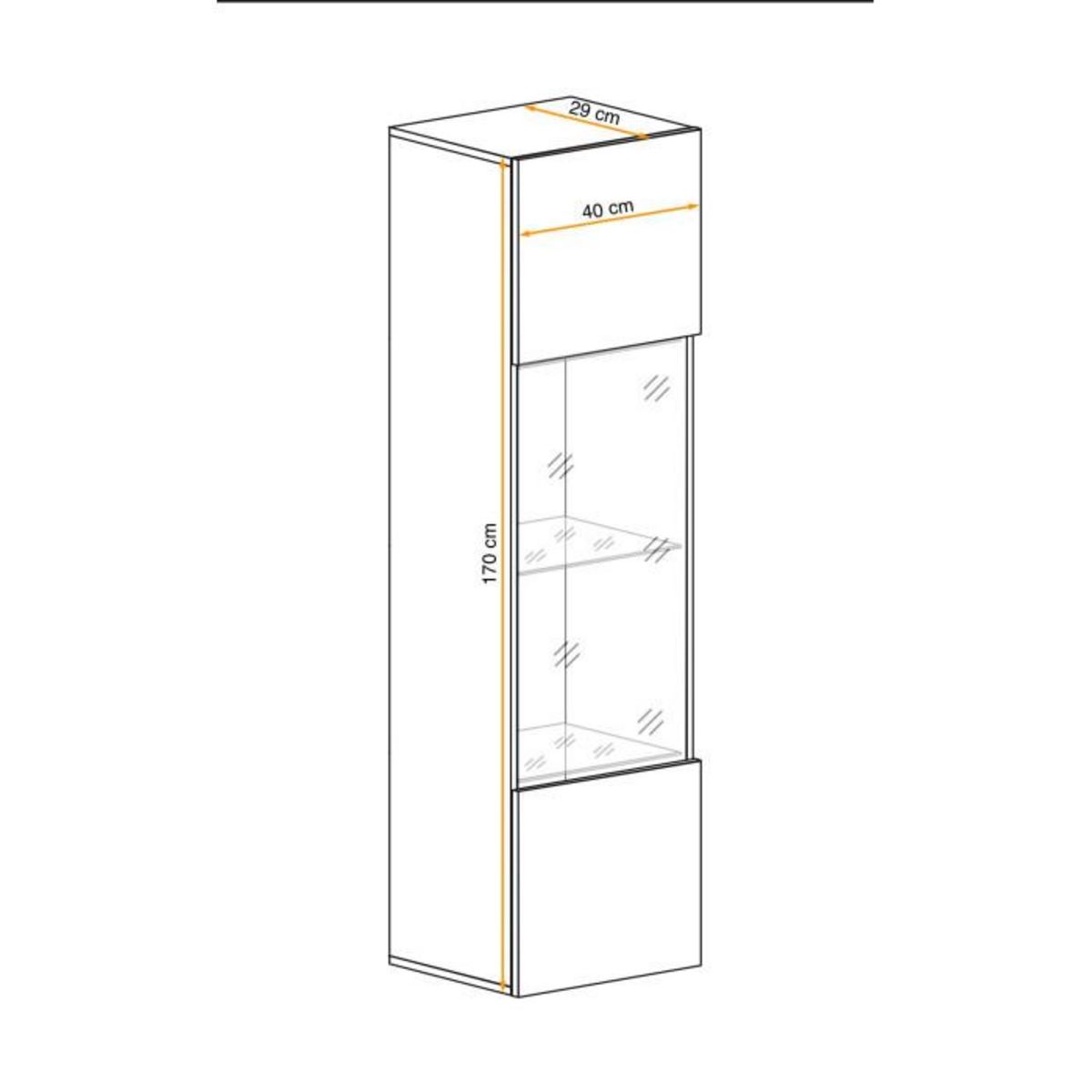 Paris Prix Vitrine LED Murale Design  Fly III  170cm Blanc