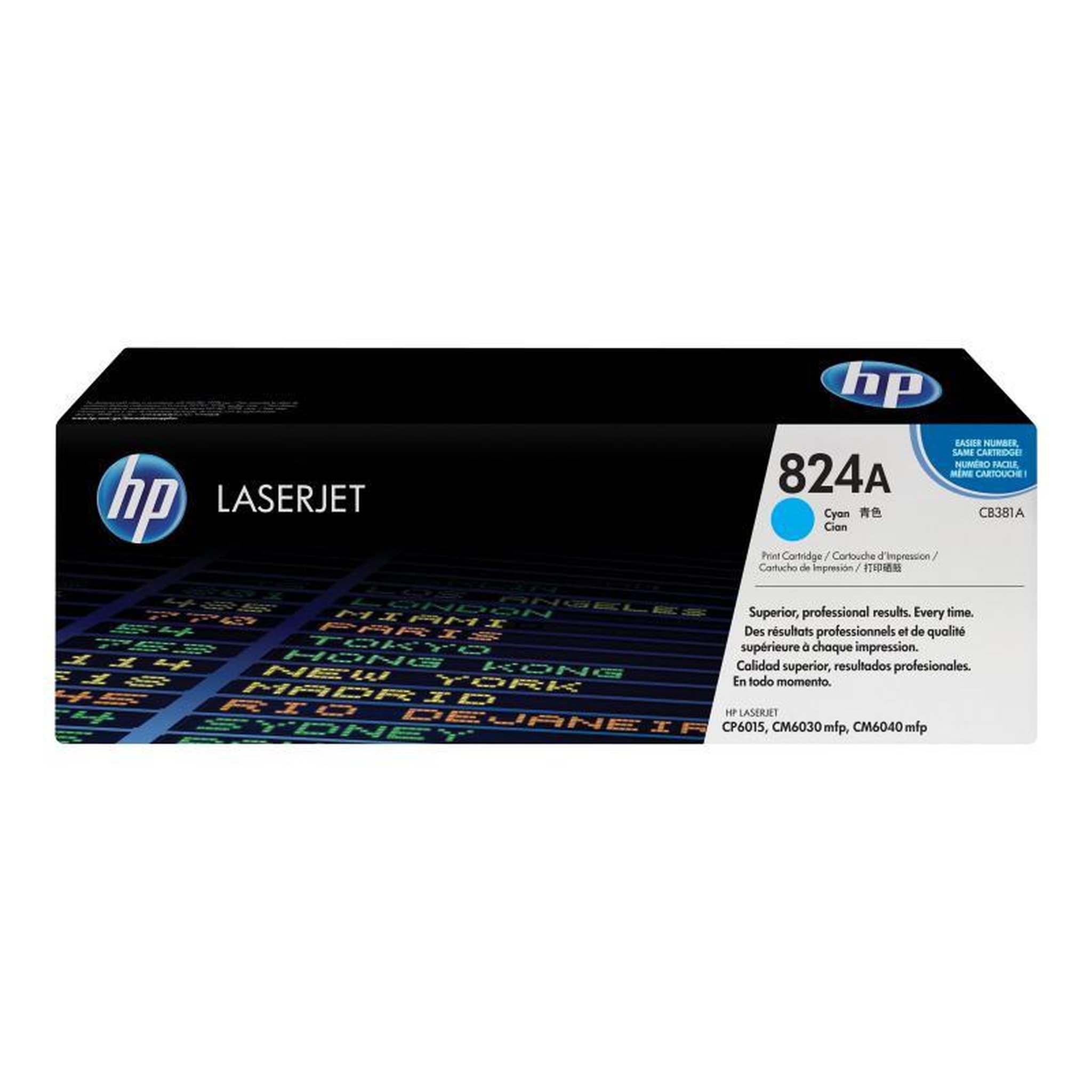 Voir la diapositive 2 : HP HP Cartridge No 824A HP824A HP 824A Cyan (CB381A)