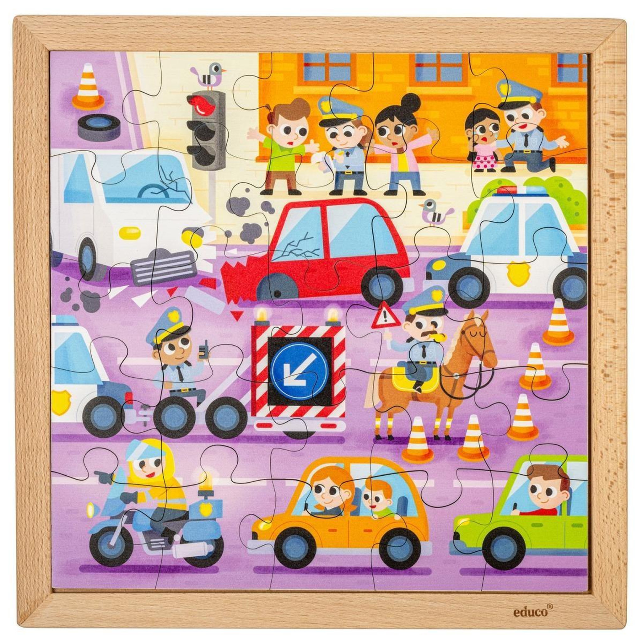 Voir la diapositive 2 : EDUCO Services d'urgence - police — 25 pièces de puzzle
