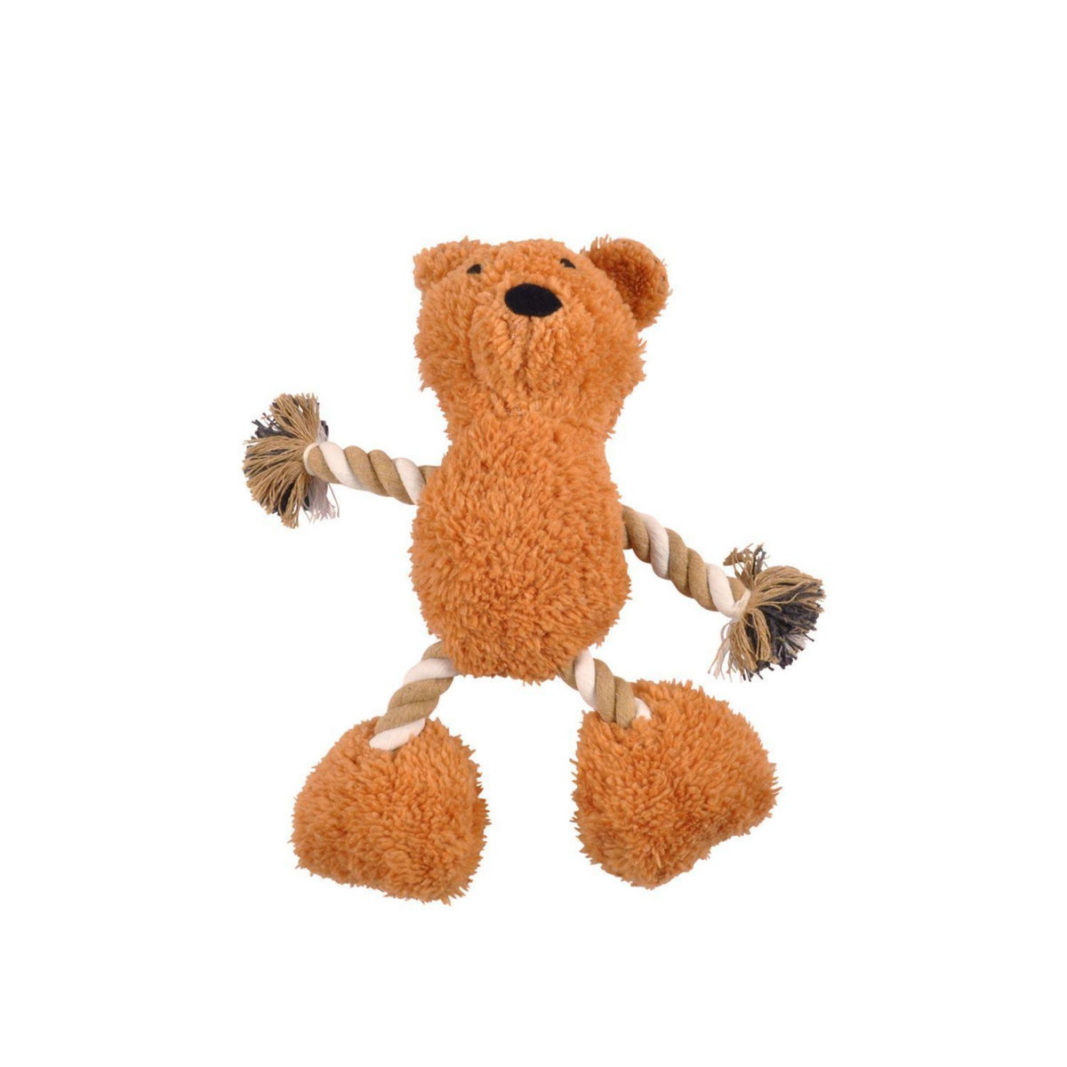 LOVE STORY Peluche ours en corde pour chien - Marron