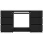 Voir la diapositive 4 : VIDAXL Bureau noir 140x50x77 cm Bois d'ingenierie