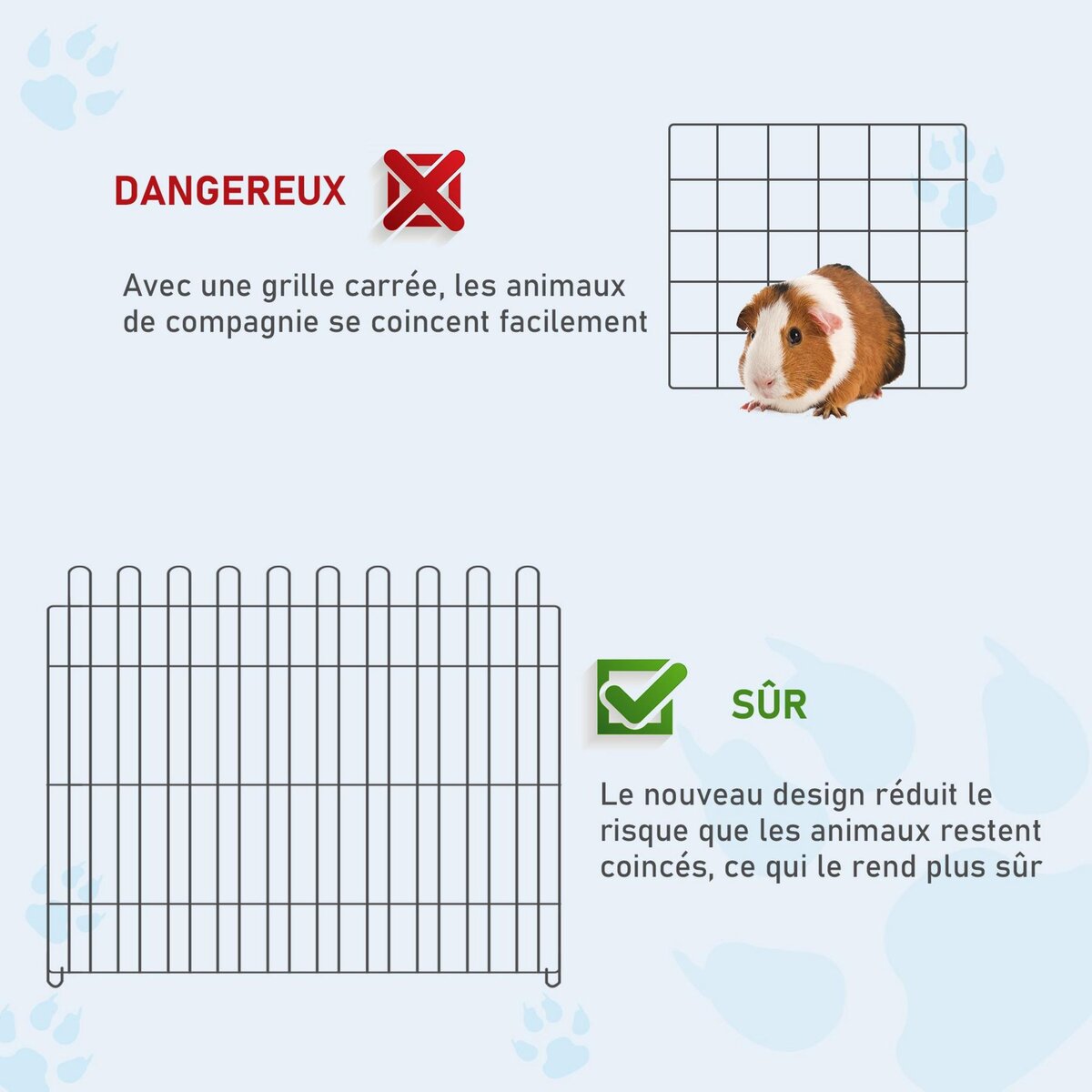 PAWHUT PawHut Parc enclos pour chiens chiots animaux domestiques diamètre 158 cm 8 panneaux 71L x 61H cm noir