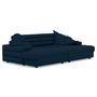 Voir la diapositive 2 : LISA DESIGN Loredana - canapé droit 4 places double méridienne - assise profonde - en tissu texturé