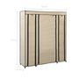 Voir la diapositive 6 : VIDAXL Armoire avec compartiments et tiges Creme 150x45x176 cm Tissu