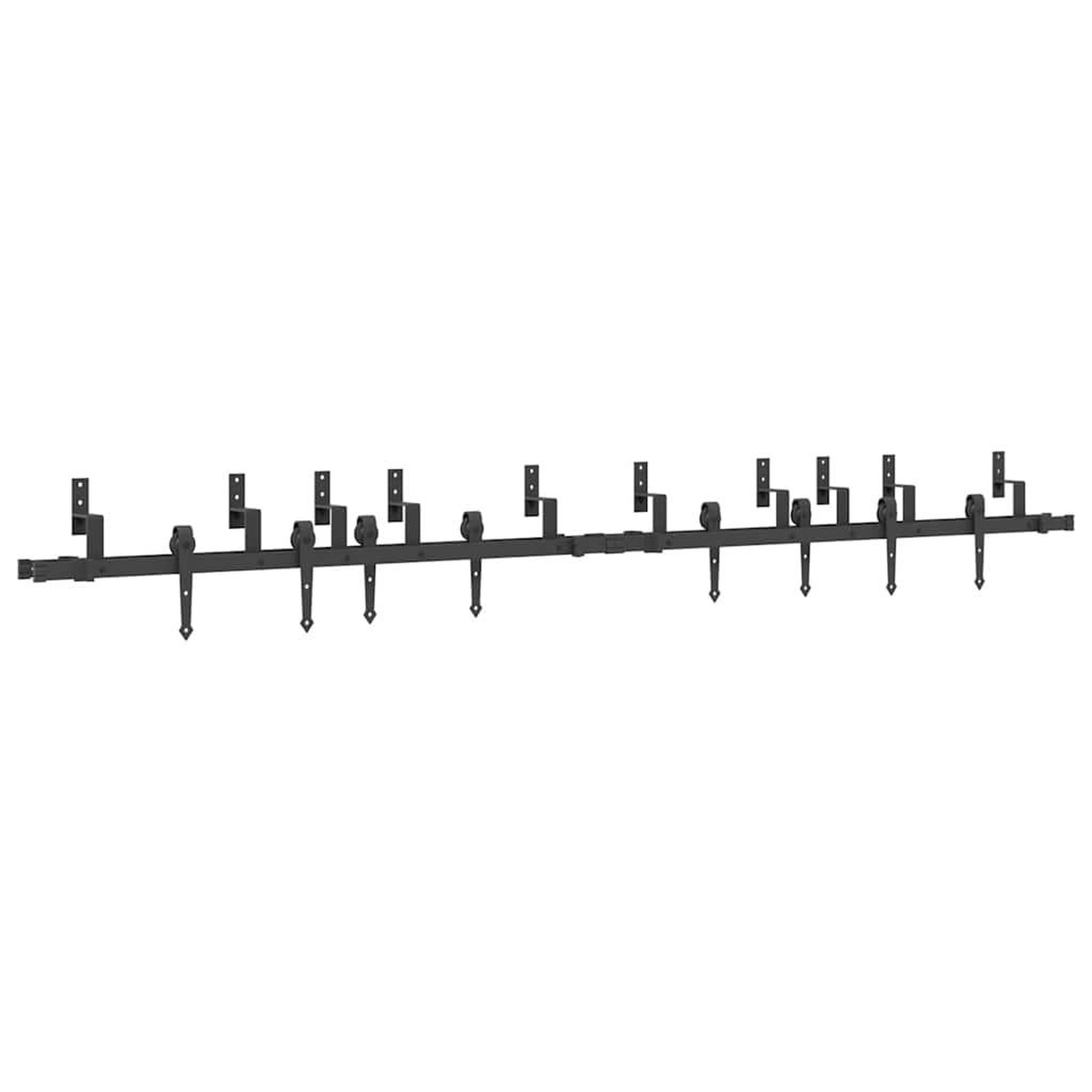 Voir la diapositive 2 : VIDAXL Kit de quincaillerie de porte coulissante 305 cm acier noir