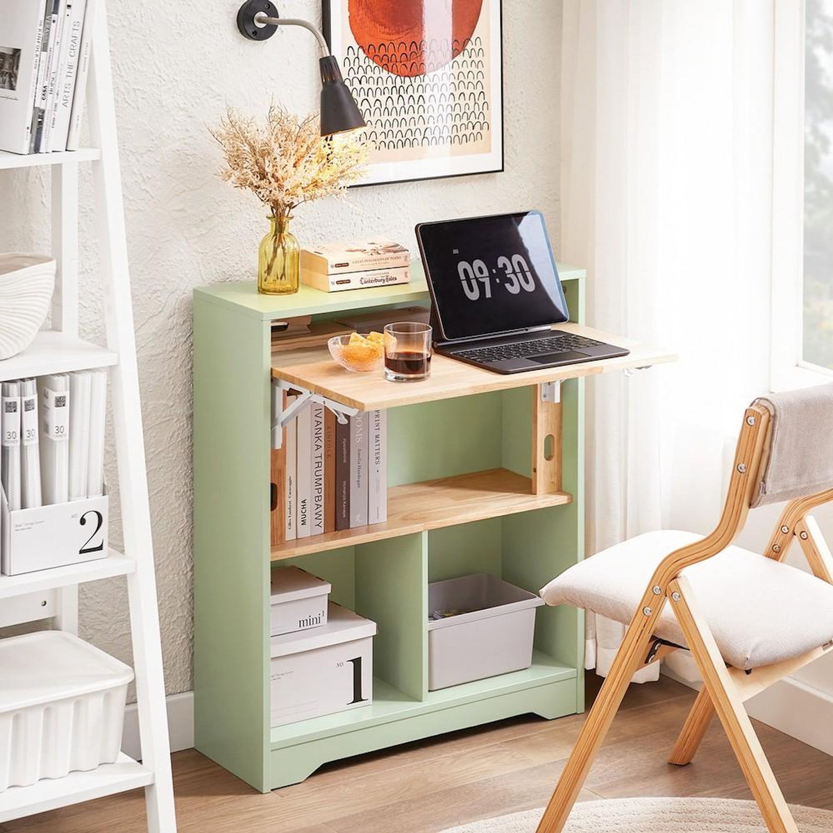 SOBUY SoBuy - Bureau Informatique à une porte - Nordique - FWT104