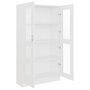 Voir la diapositive 5 : VIDAXL Armoire a vitrine Blanc 82,5x30,5x150 cm Bois d'ingenierie