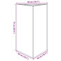 Voir la diapositive 6 : VIDAXL Jardiniere triangulaire 50x43x75 cm acier inoxydable
