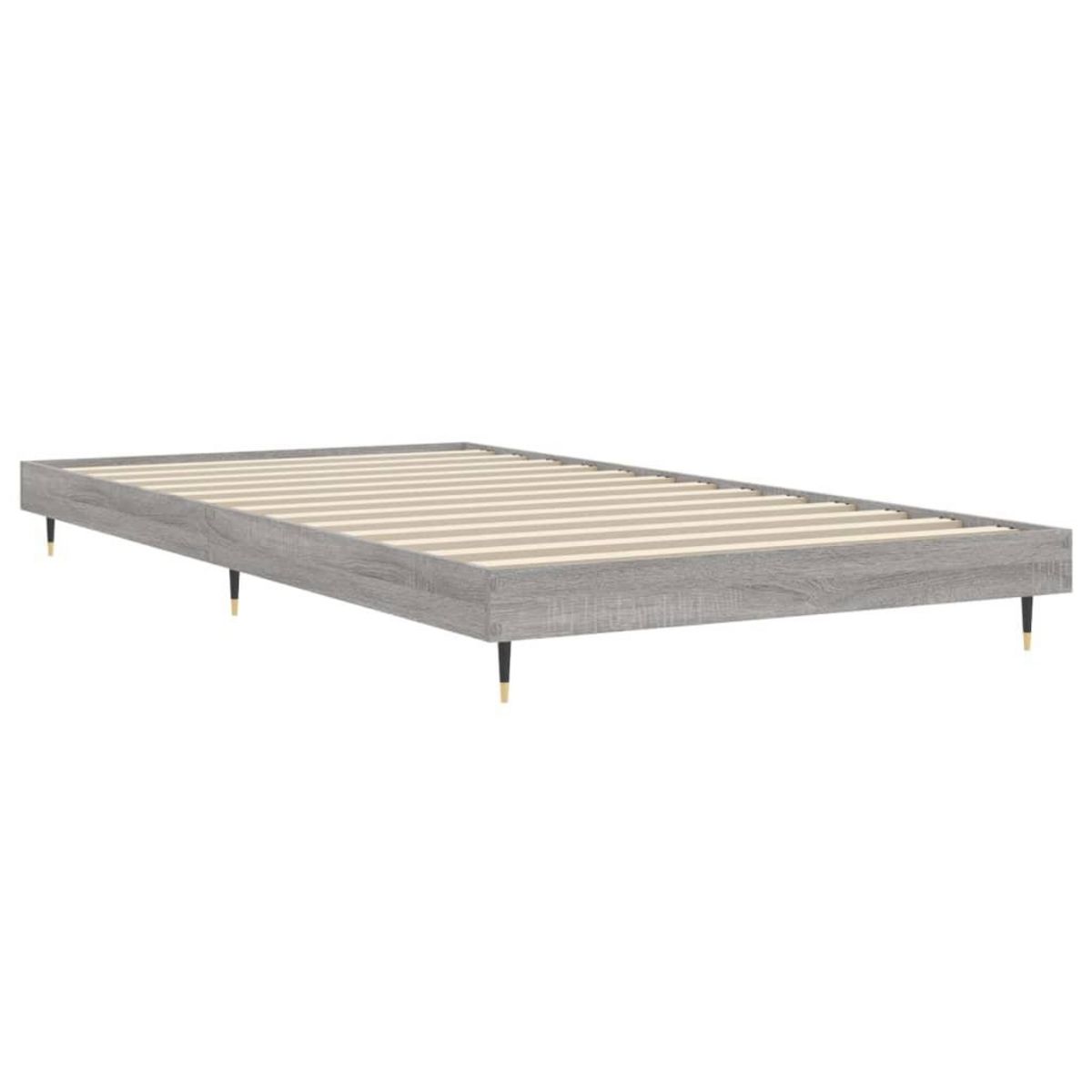 VIDAXL Cadre de lit sans matelas sonoma gris 90x200 cm