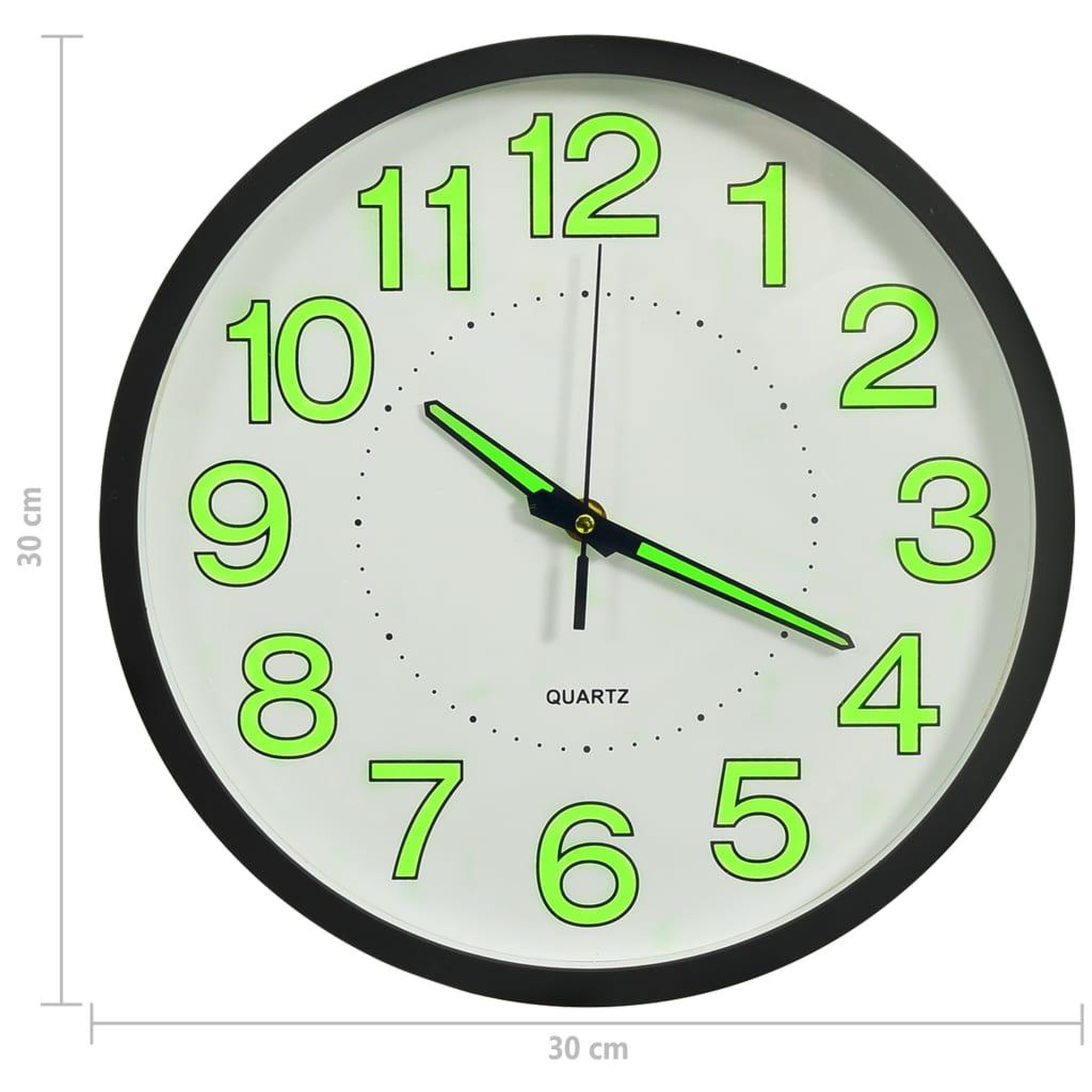 Voir la diapositive 6 : VIDAXL Horloge murale lumineuse Noir 30 cm