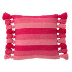 Paris Prix Coussin Déco à Pompons  Polly  50x50cm Rose