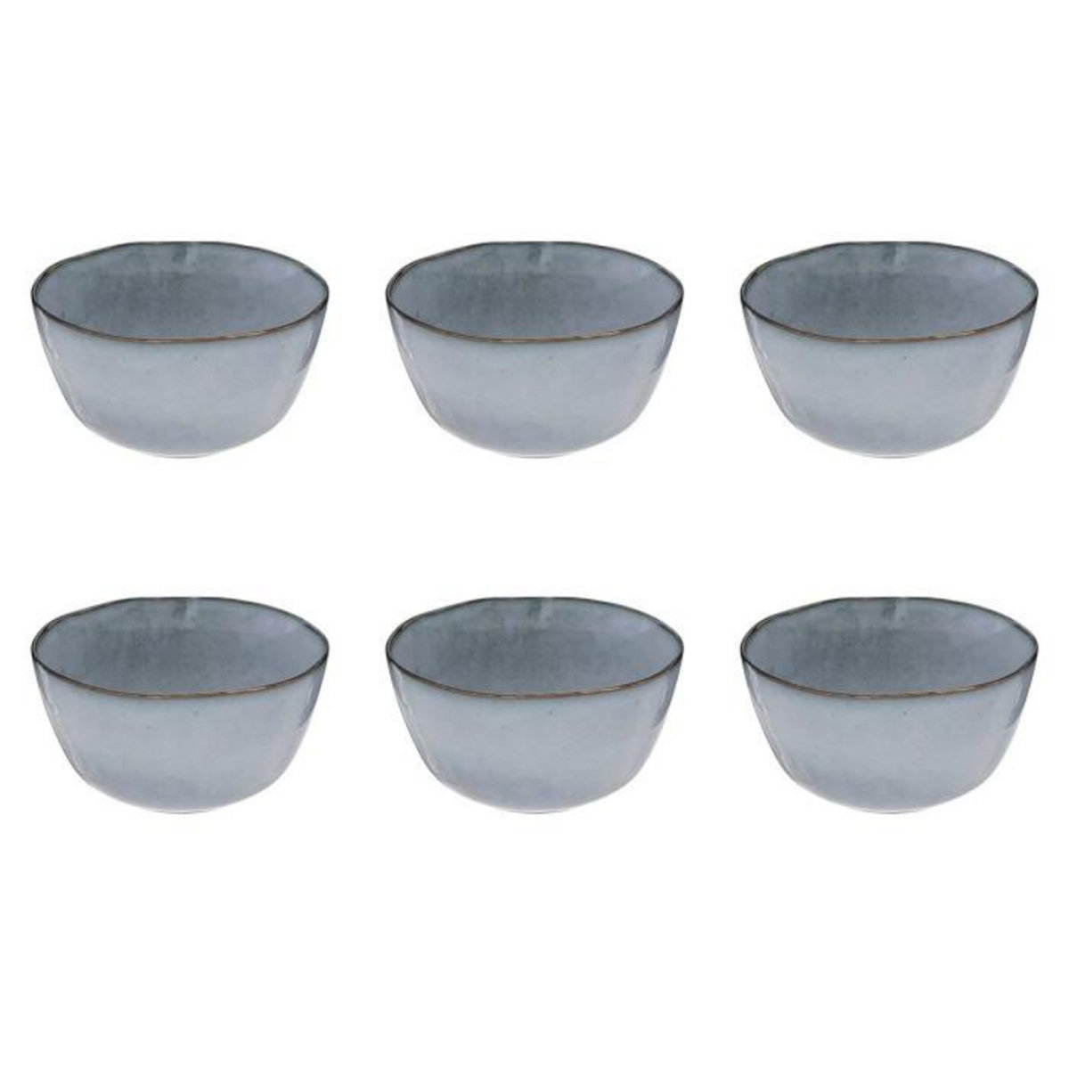 SECRET DE GOURMET Lot de 6 Coupelles en Grès  Océane  10cm Bleu