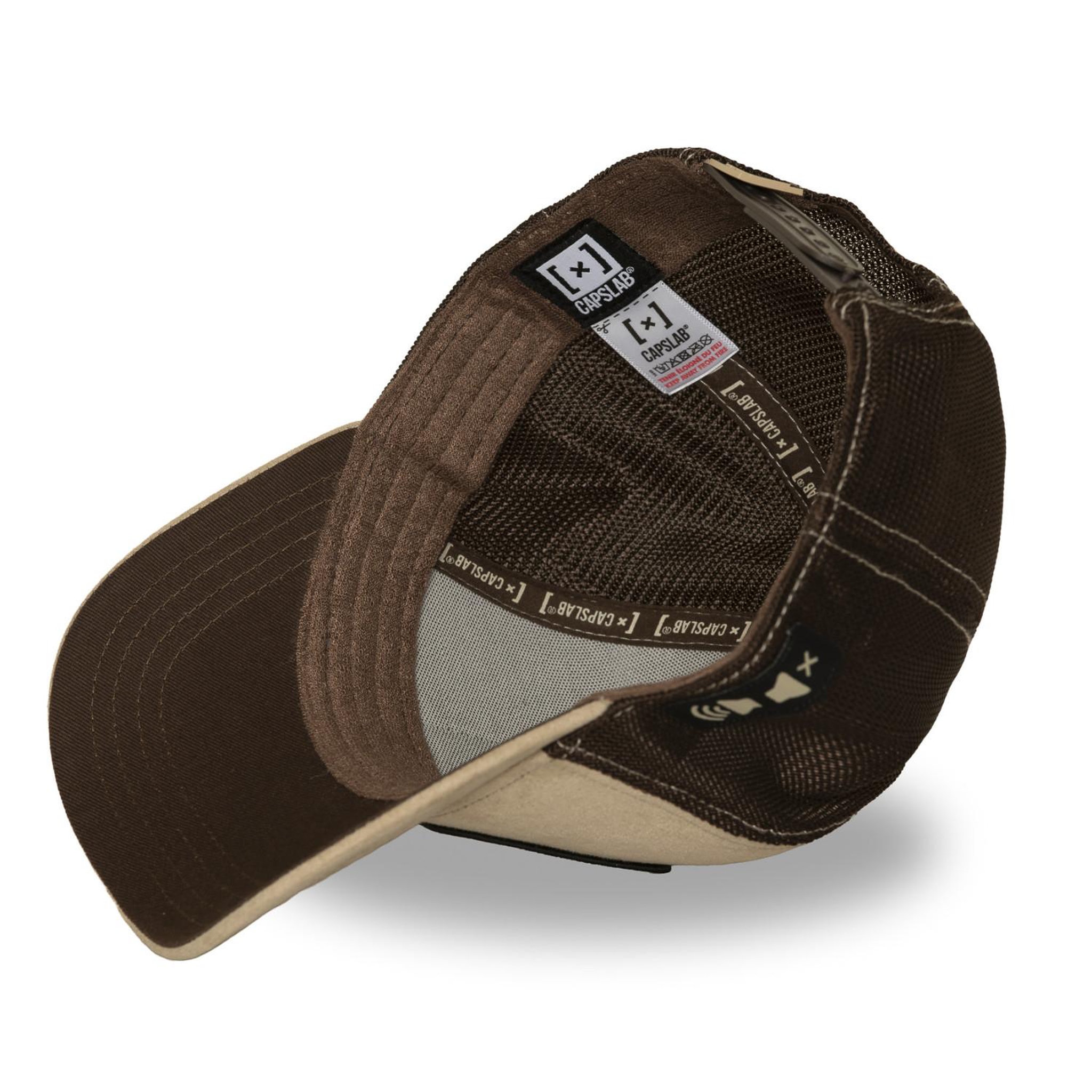 Voir la diapositive 5 : CAPSLAB Casquette trucker premium avec filet et patch art mono