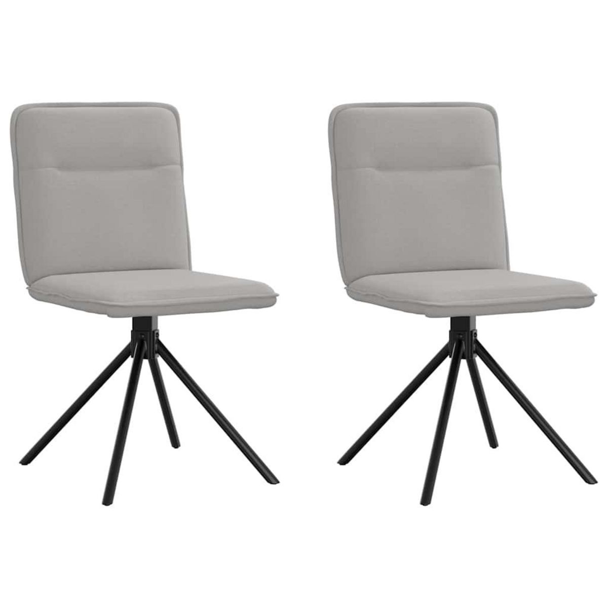 VIDAXL Chaises a manger lot de 2 gris nuage tissu