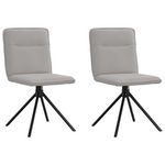 VIDAXL Chaises a manger lot de 2 gris nuage tissu