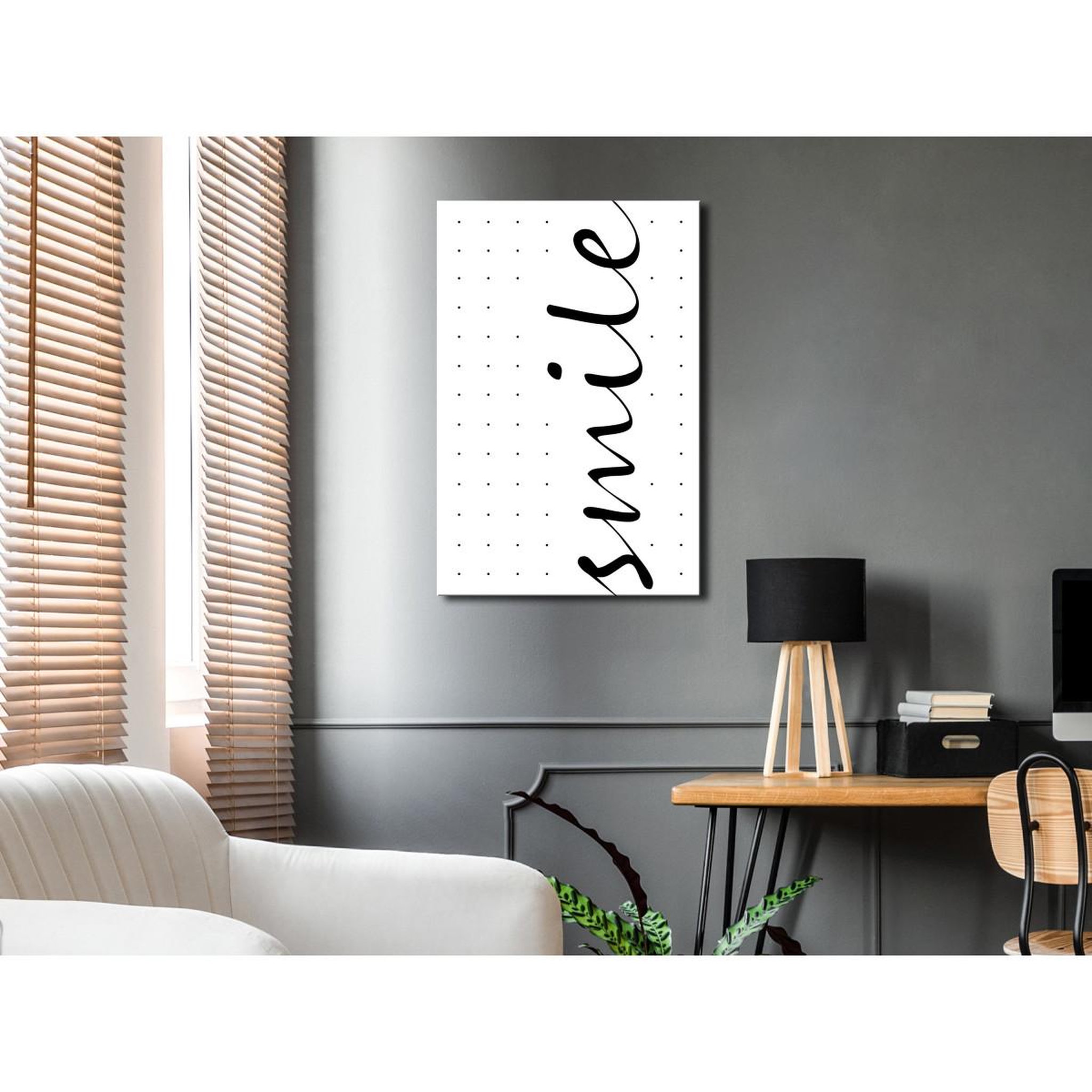 Voir la diapositive 2 : Paris Prix Tableau imprimé  black & white : smile