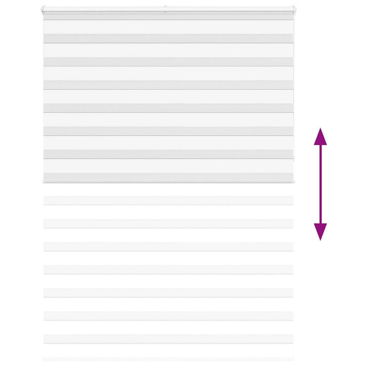 VIDAXL Store zebre blanc 165x230 cm largeur du tissu 160,9cm polyester