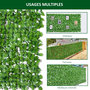 Voir la diapositive 5 : OUTSUNNY Haie artificiel érable brise-vue décoration rouleau 3L x 1H m  feuillage réaliste anti-UV vert