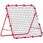 HOMCOM Filet de rebond football pliable réglable 5 angles - acier - 103x72x89cm - rouge