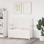 Voir la diapositive 3 : VIDAXL Banc Blanc 112,5x51,5x96,5 cm Bois de pin massif