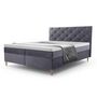 Voir la diapositive 5 : BEST MOBILIER Louis - lit boxspring - 180x200 - en velours - coffres et surmatelas inclus