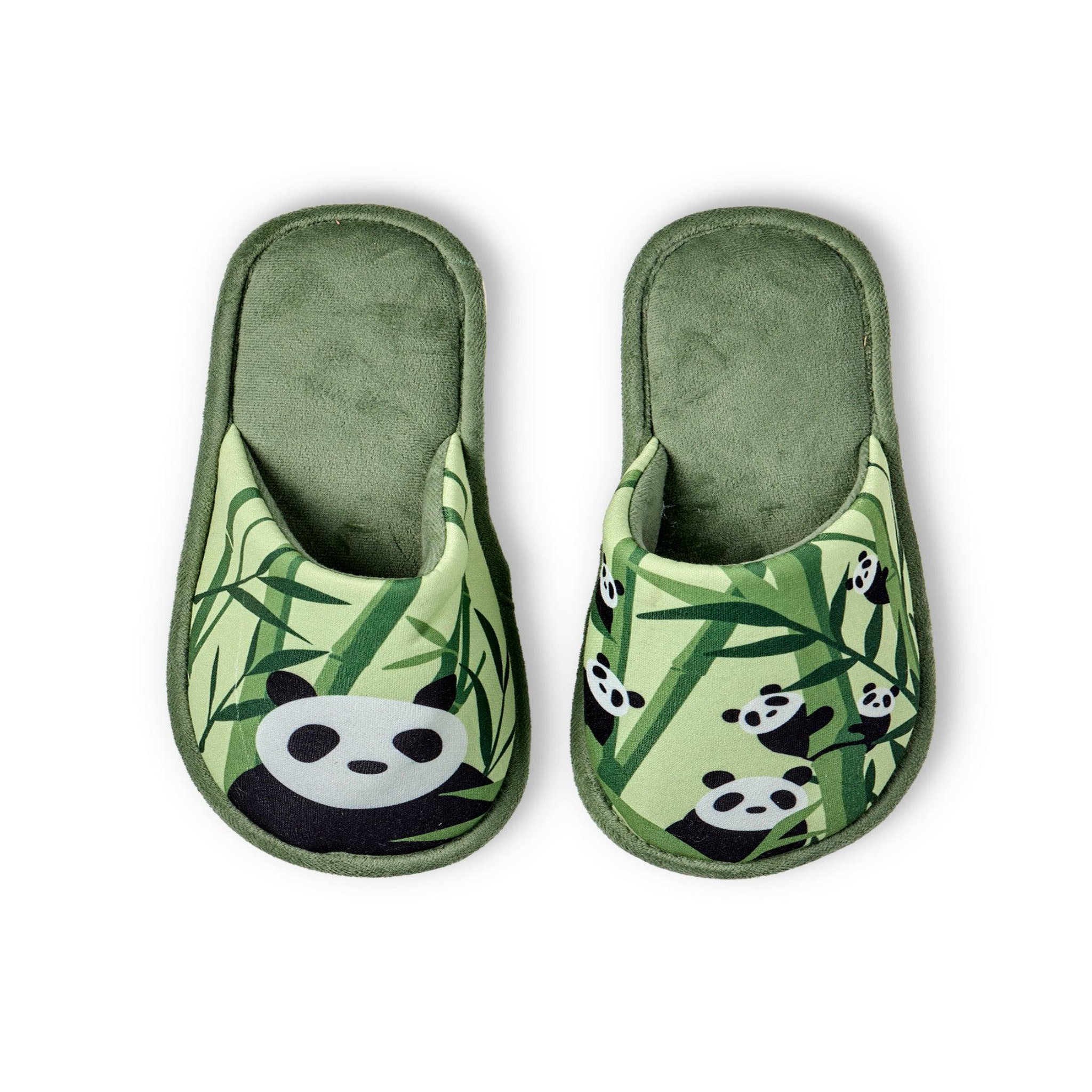 Voir la diapositive 3 : DEDOLES Pantoufles panda et bambou