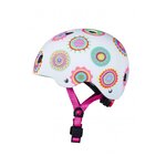 Micro Casque Vélo et Trottinette Doodle Dots  boucle magnétique  lumière LED intégrée  Taille S
