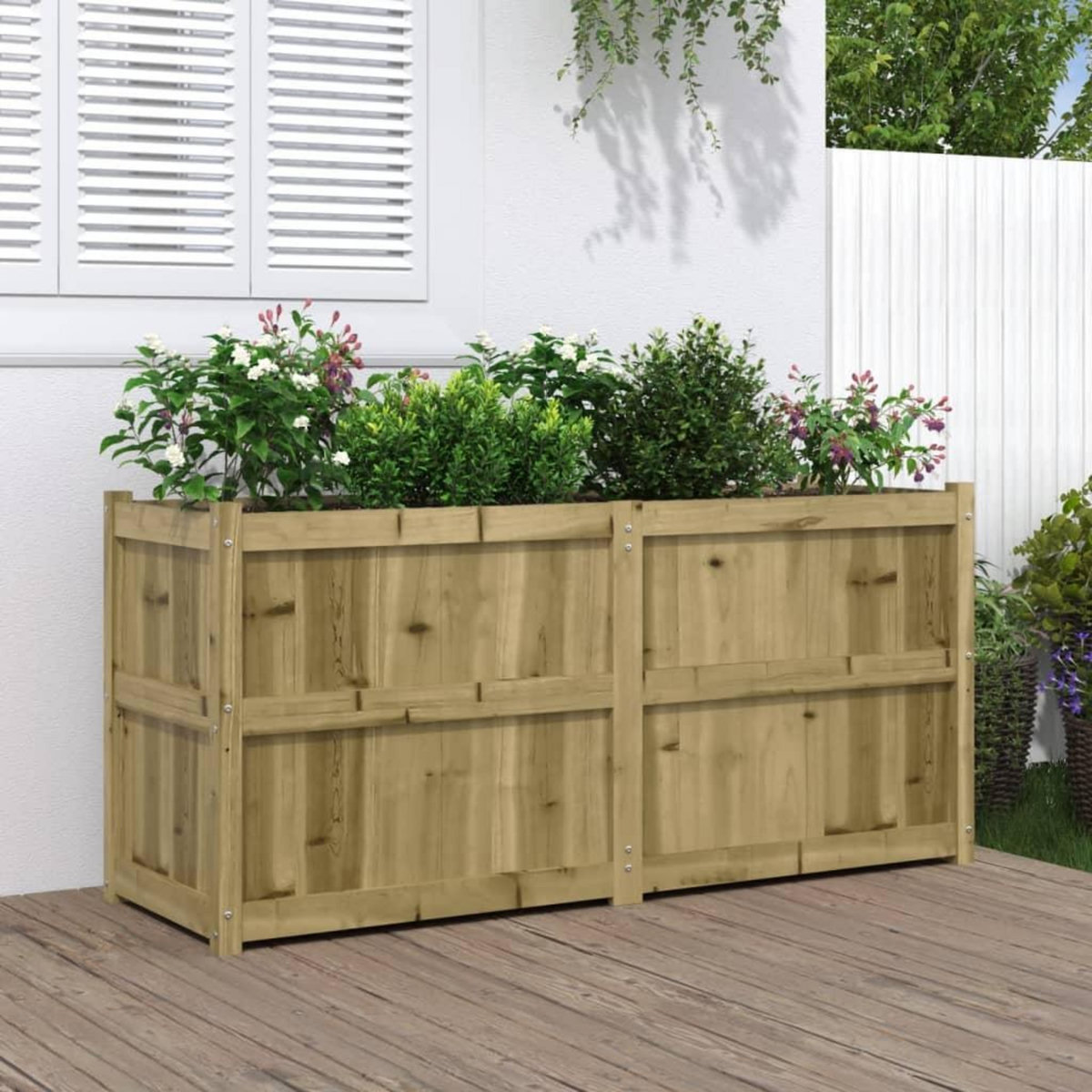 VIDAXL Jardiniere 150x50x70 cm bois de pin impregne