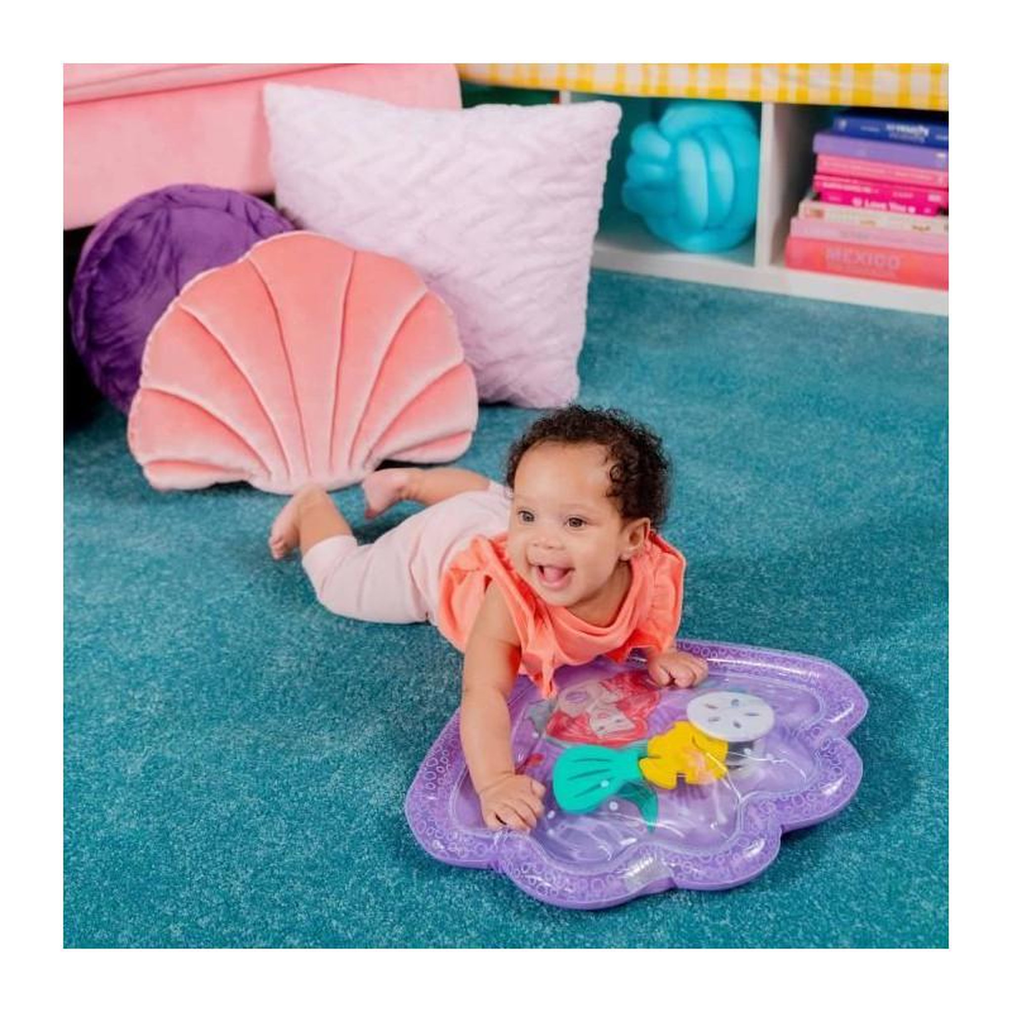 Voir la diapositive 3 : DISNEY DISNEY BABY -ARIEL- Tapis d'eau pour bébé, jeu sensoriel et d'éveil?, gonflable, facile a nettoyer, pliable, jouets des la na