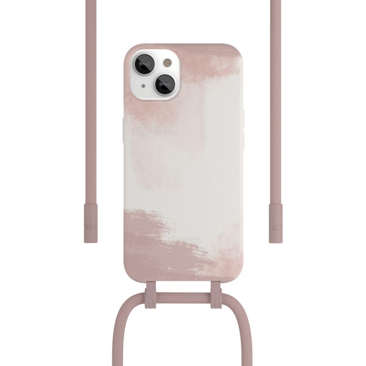 WOODCESSORIES Coque avec cordon iPhone 13 mini Tour de cou rouge