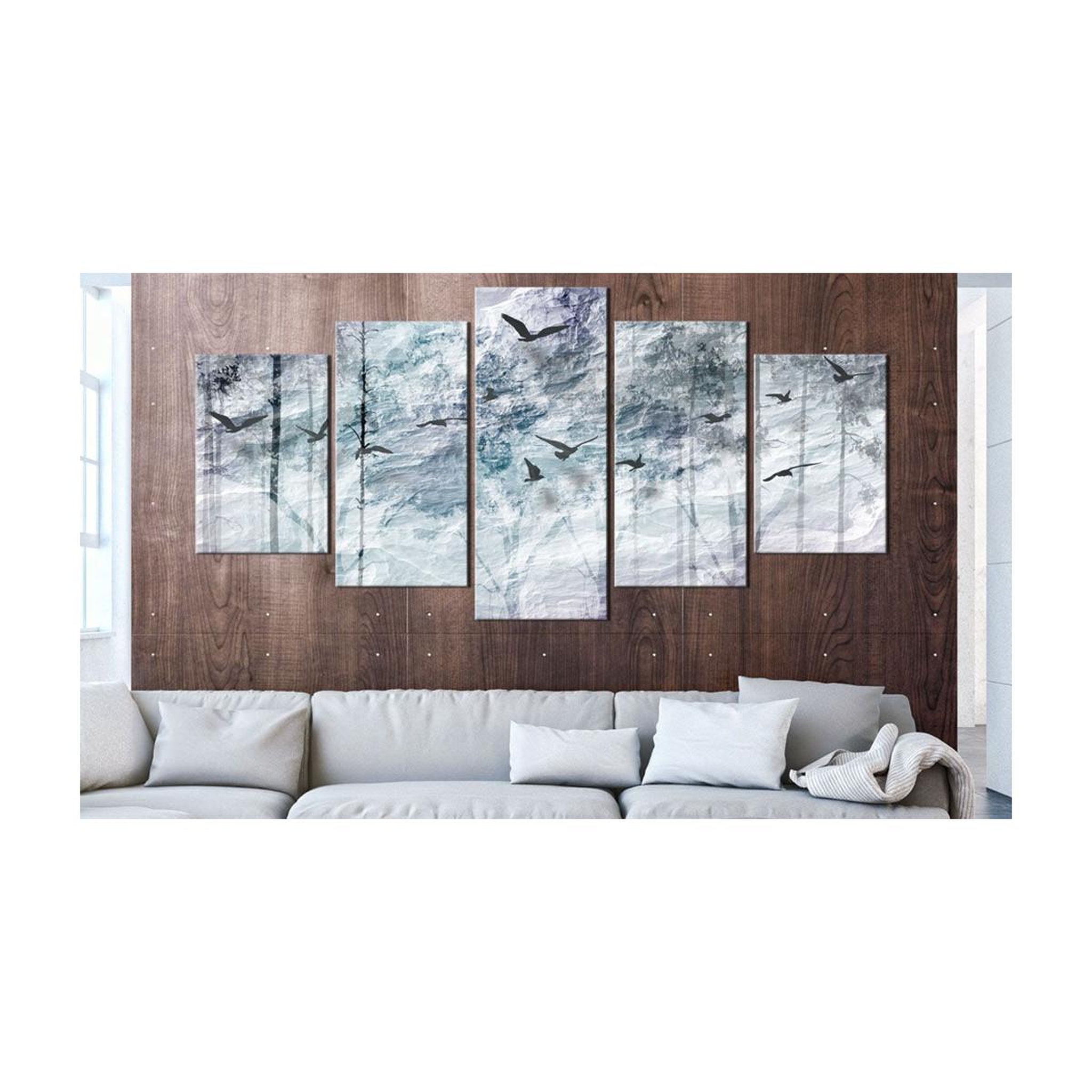 Voir la diapositive 2 : Paris Prix Tableau imprimé  forêt bleue