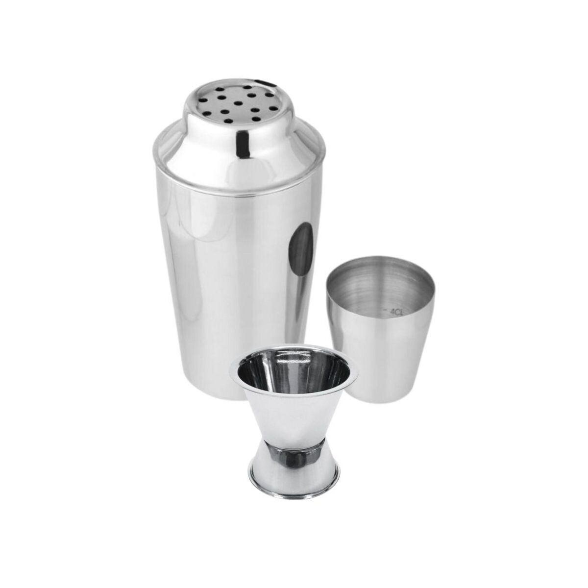 Fackelmann Set Shaker à cocktails en inox 400 ml et Doseur à alcool 2 cl et 4 cl Fackelmann Bar Concept