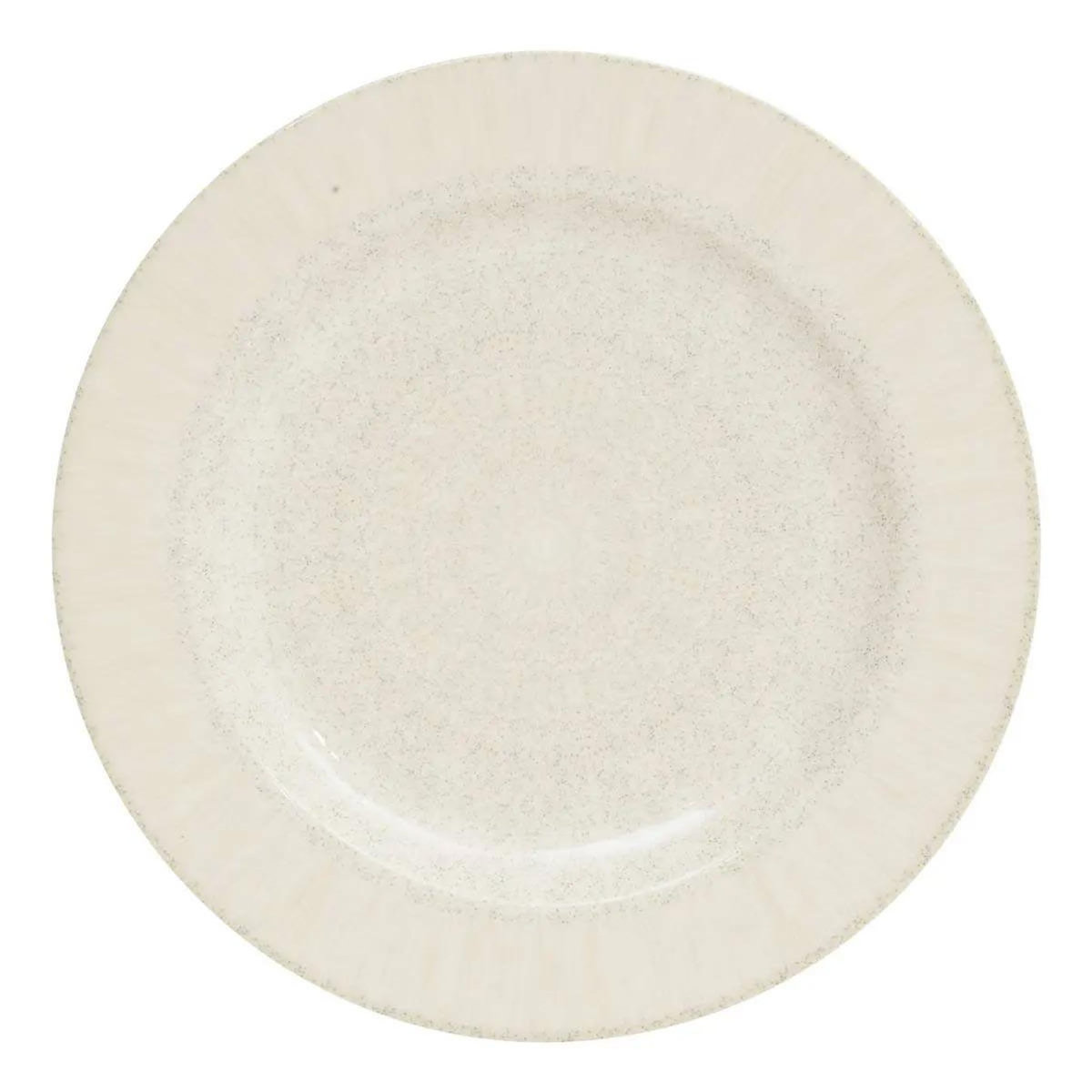 SECRET DE GOURMET Lot de 6 Assiettes Plates  Solène  28cm Beige