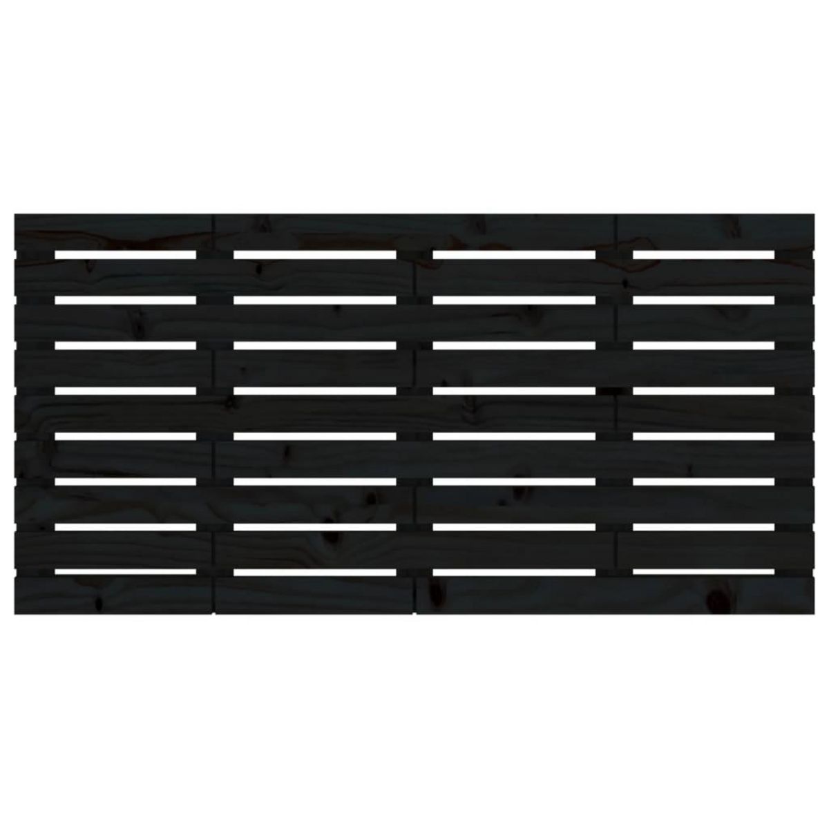 VIDAXL Tete de lit murale Noir 126x3x63 cm Bois massif de pin